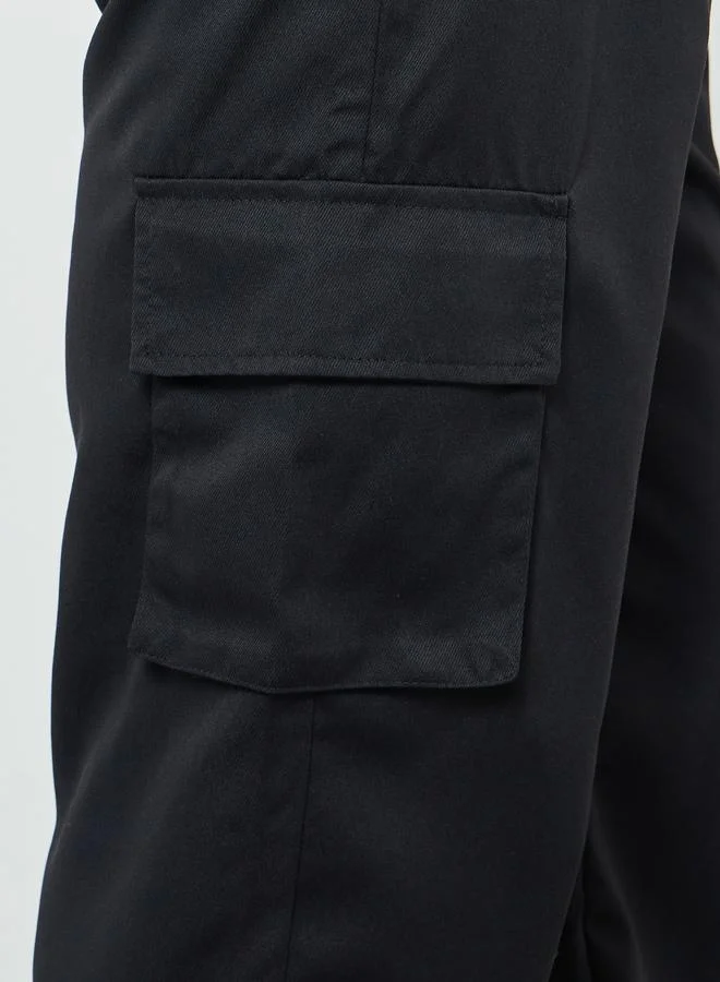 Take Two Men Black Relaxed Fit Cargo Pants